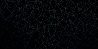 Koyu mavi vektör mozaik dizayn. Soyut üçgenlerle dekoratif renkli çizimler. Tasarımlarınız için örnek.