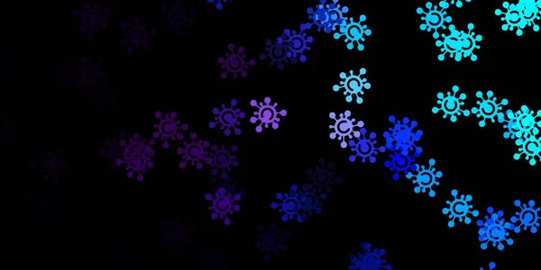 Donkerroze Blauw Vectorpatroon Met Coronaviruselementen Kleurrijke Abstracte Illustratie Met Gradiënt — Stockvector