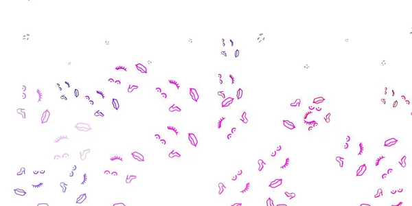 Світло Фіолетовий Рожевий Векторний Фон Жіночими Символами Барвисті Ілюстрації Градієнтними — стоковий вектор