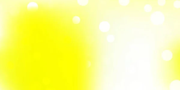 Světle Žlutý Vektorový Obrazec Kuličkami Barevná Ilustrace Přechodovými Tečkami Přírodním — Stockový vektor