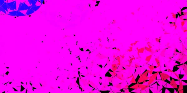 Světle Fialová Růžové Vektorové Pozadí Trojúhelníky Jednoduchý Design Abstraktním Stylu — Stockový vektor