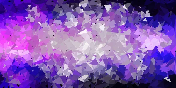 Світло Фіолетовий Векторний Трикутник Мозаїчний Візерунок Нова Барвиста Ілюстрація Формами — стоковий вектор