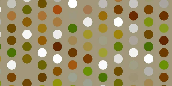 Hellgrüner Gelber Vektorhintergrund Mit Blasen Abstrakte Illustration Mit Bunten Flecken — Stockvektor