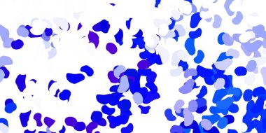 Kaotik şekilli hafif Mavili vektör arkaplanı. Soyut tarzda, gradyan formlarda basit tasarım. Web siteniz için basit illüstrasyon.