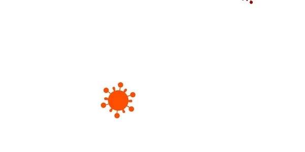 ライトレッド 病気のシンボル付きイエローベクトルテクスチャ 生物学的勾配形状の抽象的なイラスト 危険熱に対する単純な図面 — ストックベクタ