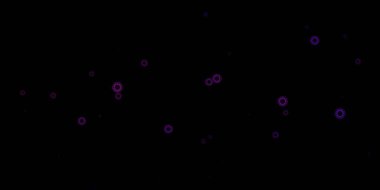 Covid-19 sembollü koyu mor vektör arkaplan. Biyolojik değişim şekilli soyut çizimler. Salgın bilgisine karşı basit tasarım.