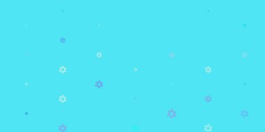 Açık pembe, üzerinde grip belirtileri olan mavi vektör şablonu. Dekoratif tarzında renkli işaretleri olan akıllı illüstrasyon. Karantina olayları için en iyi tasarım.