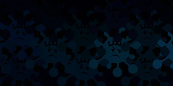 Dunkelgrüne Vektorkulisse Mit Virussymbolen Farbenfrohe Krankheitssymbole Einfachen Abstrakten Stil Einfaches — Stockvektor