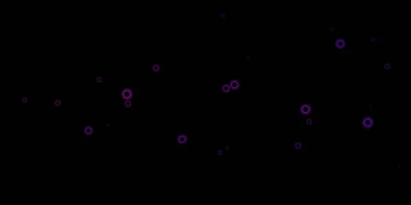 Donkerpaarse Vectorachtergrond Met Covid Symbolen Abstracte Illustratie Met Biologische Gradiënt — Stockvector