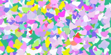 Rastgele formlarla ışık çok renkli vektör arkaplanı. Soyut tarzda, gradyan formlarda basit tasarım. Duvar kağıdı seti için zarif tasarım.