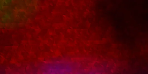 Bleu Foncé Texture Vectorielle Rouge Avec Lignes Triangles Conception Abstraite — Image vectorielle