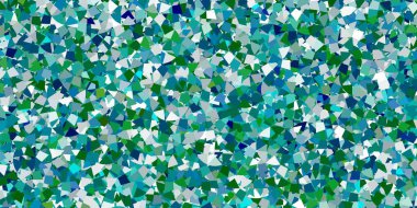 Üçgenli açık mavi vektör arkaplan. Renkli üçgenli modern soyut illüstrasyon. Terfileriniz için tasarım.