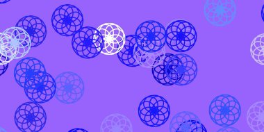 Küreli açık mor vektör deseni. Baloncuklu gradyan tarzda soyut dekoratif tasarım. Web siteleri için desen.