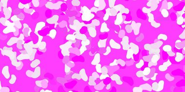 Memphis şekilli açık pembe vektör dokusu. Soyut tarzda renkli şekilli bir illüstrasyon. Cep telefonları için arka plan.