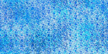 Açık mavi çizgili vektör düzeni. Renkli çizimler, kıvrımlardan oluşur. Reklamlar ve reklamlar için desen.