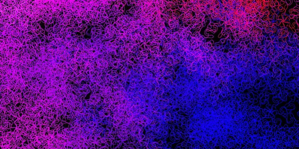 Темно Фиолетовая Розовая Векторная Компоновка Кривыми Яркий Образец Красочными Изогнутыми — стоковый вектор