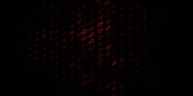 Koyu kırmızı vektör şablonu ve iş kadını işaretleri. Kadınların güç ve güç göstergelerini gösteren bir ilüzyon. Duvar kağıtları için zarif tasarım.