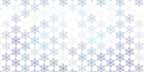 Hellblaue Vektor Doodle Textur Mit Blumen Modernes Design Mit Farbverlauf — Stockvektor