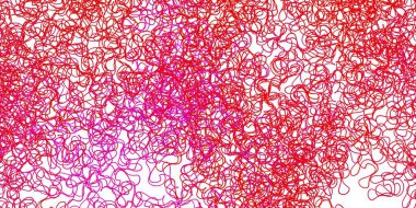 Koyu mavi, eğri çizgileri olan kırmızı vektör arkaplanı. Soyut ve eğri çizgilerle renkli çizimler. Web siteleri, iniş sayfaları için desen.