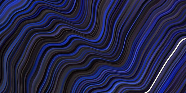 Sötét Kék Vektor Háttér Hajlított Vonalakkal Gradient Illusztráció Egyszerű Stílusban — Stock Vector