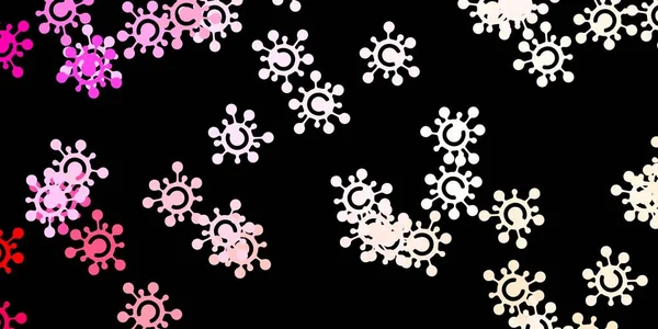 Textura Vectorial Rosa Oscuro Con Símbolos Enfermedad Ilustración Abstracta Colorida — Vector de stock