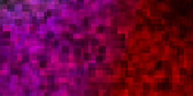 Açık mavi, kırmızı vektör arka planı çokgen biçiminde. Soyut tarzda dikdörtgenleri olan modern tasarım. İş broşürleri, broşürler için desen