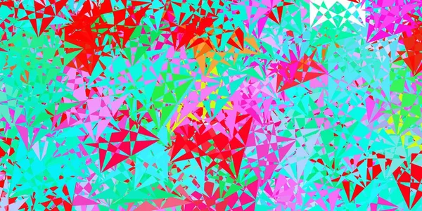 Hellgrünes Rotes Vektorlayout Mit Dreiecksformen Hervorragende Abstrakte Illustration Mit Farbenfrohen — Stockvektor
