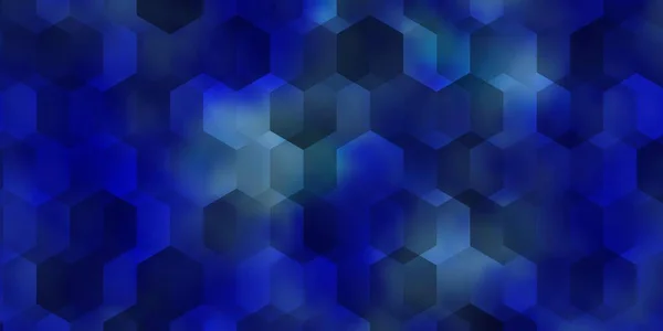 Agencement Vectoriel Bleu Clair Avec Des Formes Hexagonales Fond Flou — Image vectorielle