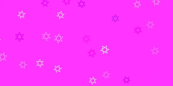 Texture Violet Clair Vecteur Rose Avec Symboles Maladie Conception Simple — Image vectorielle
