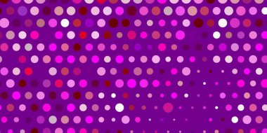 Küreli açık pembe vektör deseni. Parlak renkli ve soyut küreler içeren bir resim. Duvar kağıtları, perdeler için desen.