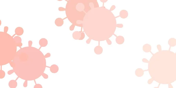 Light Red Vector Pattern Coronavirus Elements Smart Illustration Covid Signs — Stock Vector