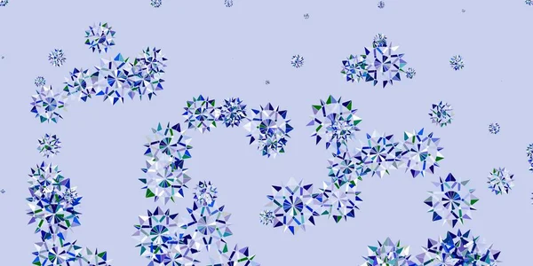 Modèle Vectoriel Multicolore Clair Avec Flocons Glace Illustration Colorée Dégradée — Image vectorielle