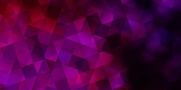 Fond Vectoriel Rose Foncé Avec Triangles Cubes Illustration Abstraite Scintillante — Image vectorielle