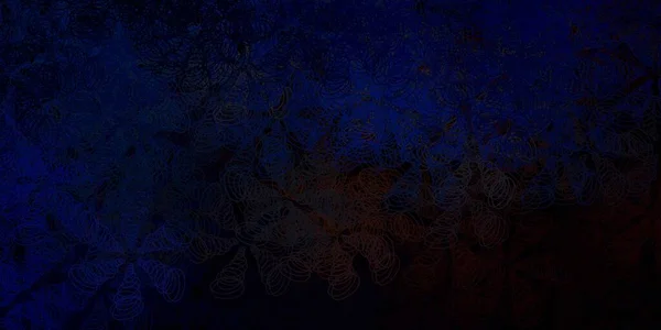 Fond Bleu Foncé Vecteur Jaune Avec Des Taches Disques Colorés — Image vectorielle