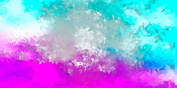 Светло Розовый Голубой Вектор Многоугольник Декоративная Красочная Иллюстрация Абстрактными Треугольниками — стоковый вектор