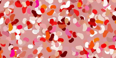 Açık kırmızı, sarı vektör arkaplan ve kaotik şekiller. Basit gradyan şekilli renkli bir çizim. Duvar kağıdı seti için zarif tasarım.