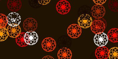 Açık kırmızı, benekli sarı vektör arka plan. Doğa tarzında renkli noktaları olan soyut illüstrasyon. Broşürler, broşürler için desen.