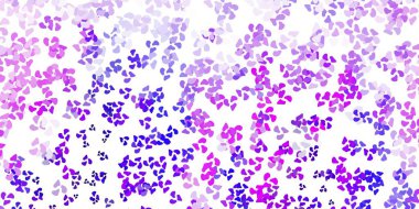 Açık mor, soyut şekilli pembe vektör deseni. Basit bir şekilde gradyan olan renkli soyut biçimler. Reklamlarınız için modern tasarım.