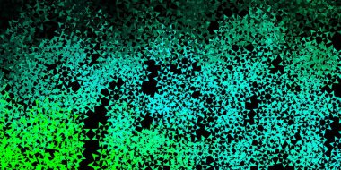 Kristallerle, üçgenlerle açık mavi vektör şablonu. Doğa tarzında üçgenleri olan güzel bir çizim. Duvar kağıtları için şablon.