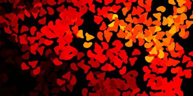 Rastgele şekilli koyu turuncu vektör arkaplan. Basit gradyan şekilli renkli bir çizim. Cep telefonları için arka plan.