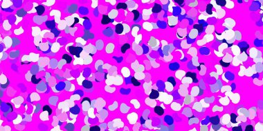 Açık mor, pembe vektör arkaplan ve rastgele formlar. Basit gradyan şekilli renkli bir çizim. Cep telefonları için arka plan.