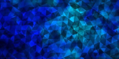 Kristallerle, üçgenlerle hafif BLUE vektör şablonu. Doğa tarzında üçgenleri olan güzel bir çizim. Terfileriniz için tasarım.