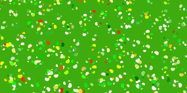 Plantilla Vectorial Verde Claro Amarillo Con Formas Abstractas Ilustración Colorida — Vector de stock