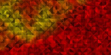 Açık kırmızı, üçgenli sarı vektör arkaplan. Doğa tarzında üçgenleri olan güzel bir çizim. Web siteleri için desen.