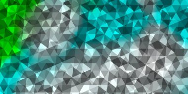 Açık mavi, üçgen şekilli yeşil vektör dokusu. Soyut üçgenli dekoratif tasarım. Terfileriniz için tasarım.