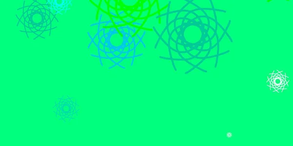 Fond Bleu Clair Vecteur Vert Avec Des Formes Chaotiques Formes — Image vectorielle