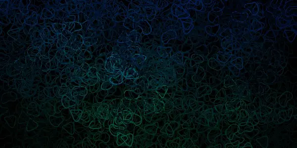 抽象的な形の濃い青 緑のベクトルパターン 抽象的なスタイルでカラフルな形状のイラスト あなたのビジネスのためのスマートデザイン — ストックベクタ