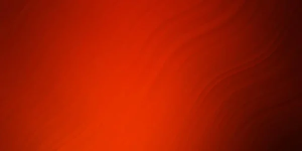 Темно Оранжевый Векторный Фон Изогнутыми Линиями Яркий Образец Красочными Изогнутыми — стоковый вектор