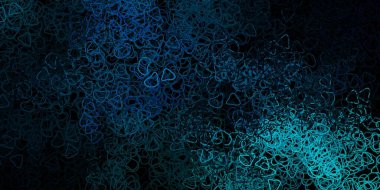 Koyu mavi, soyut şekilli yeşil vektör şablonu. Gradyan rastgele formlarla modern soyut illüstrasyon. Web siteniz için basit illüstrasyon.