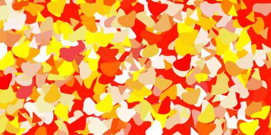 Memphis şekilli hafif turuncu vektör dokusu. Gradyan rastgele formlarla modern soyut illüstrasyon. İşiniz için akıllı tasarım.